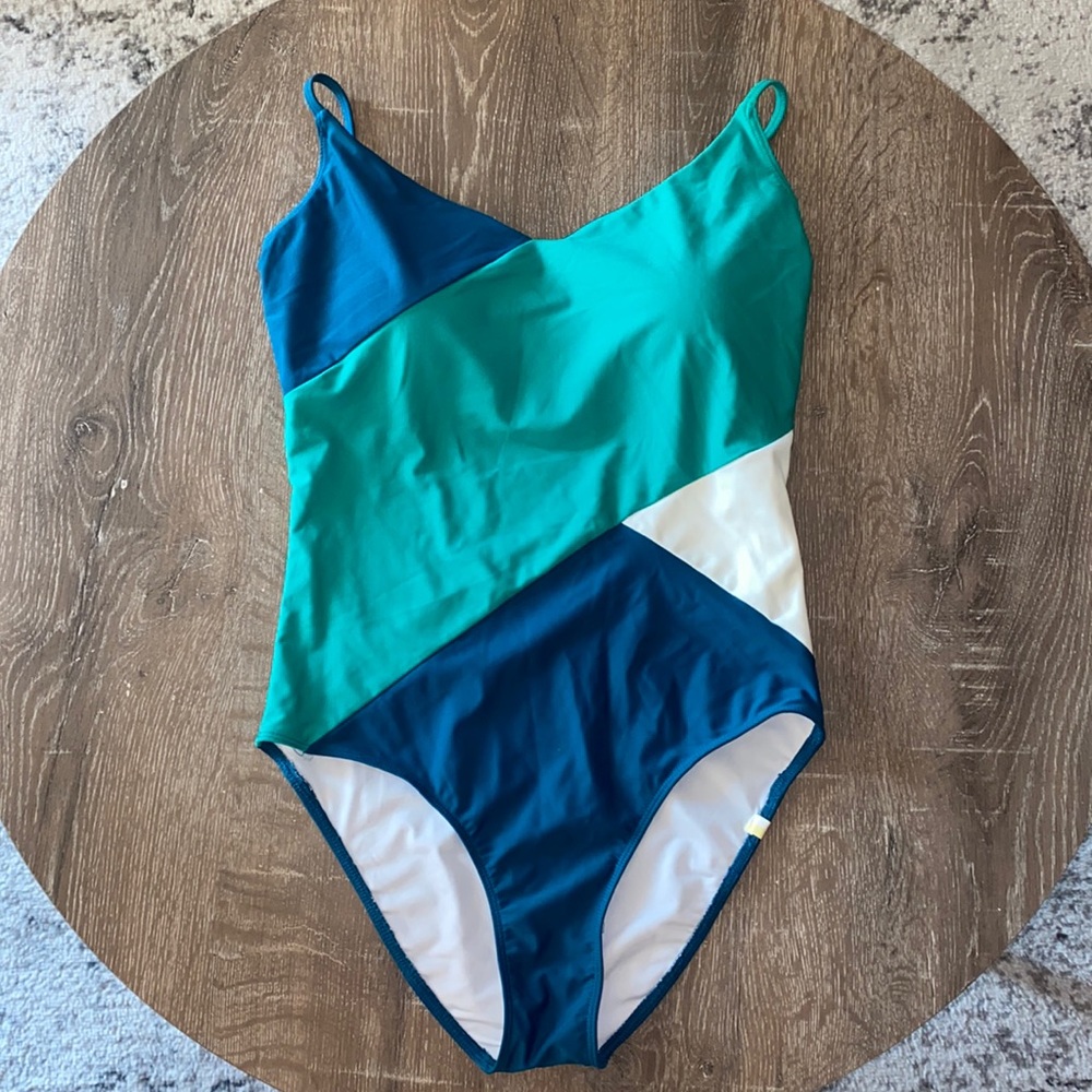 Summersalt Color Block One Piece Bathing suit, Size 10